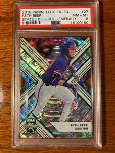 2018 Panini Elite SETH BEER #27 Die Cut Emerald 22/49 PSA 8 - NM MINT - Picture 1 of 2