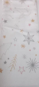 VOLL Mehrfarbig Weihnachten Sterne Bäume Gold Silber Druck Baumwolle Küchentuch - Bild 1 von 1