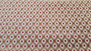 Brown/red dotted pattern soft upholstery fabric remnant 60" - Picture 1 of 7