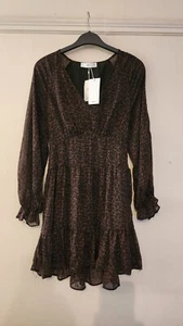 Mango Ladies Floral Ruffle Dress,size XSmall - Picture 1 of 5