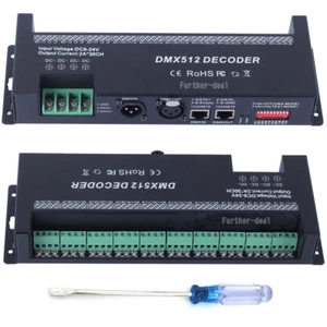 30 channel DMX 512 RGB LED strip controller dmx decoder dimmer driver DC 9V-24V - Picture 1 of 4