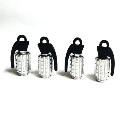 4pcs Silver Aluminum Car Motorcycle Wheel Tire Tyre Valve Stem Cap For Kawasaki - Image 1 of 2