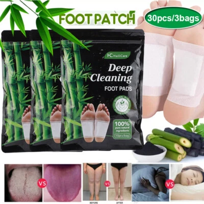 HAILICARE 30 Stück Detox Fußpflaster Fuß Pflaster Fußpflege Entgiftungspflaster Foot Patch