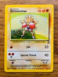¡CASI NUEVO! ¡Juego de cartas de Pokémon Hitmonchan (8/130) Holo Base 2! ¡P&P RÁPIDO Y GRATUITO! - Imagen 1 de 2