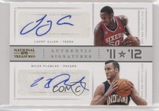 2012 Panini National Treasures Gold /25 Lavoy Allen Miles Plumlee Rookie Auto RC