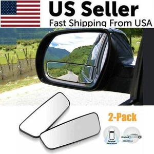 2x 360° Stick on Rear View Auxiliary Blind Spot Mirror Wide Angle Car - Picture 1 of 12