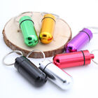 1pcs Portable WaterProof Mini Aluminum Keychain Pill Box Bottle Case HoldN8