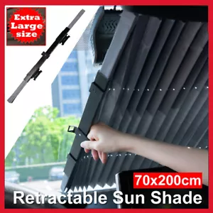 Car Retractable Windscreen Sun Shade Visor Cover Block Front Window Umbrella - Picture 1 of 11
