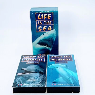 Life in the Sea Box Set Great Sea Mammals & Predators Vol. 1 & 2 (VHS) 2 Tapes - Image 1 of 4