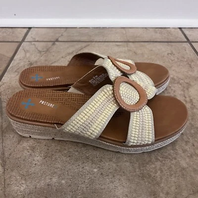 Sandalias de plataforma Baretraps Bliss Posture Plus+ anillo cruzado cuña sin cordones 9M Foto 1 de 4