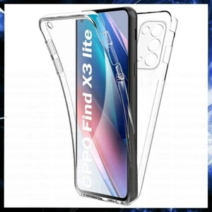 For OPPO FIND X3 LITE 360° CLEAR CASE FRONT AND BACK TPU SILICONE PHONE COVER - Picture 1 of 11