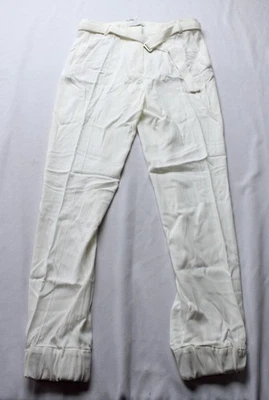 Pantalones para mujer Fabiana Filippi suaves lisos con cinturón JL3 blancos talla US:XS NUEVOS CON ETIQUETAS Foto 1 de 4