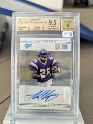 2007 Topps Performance - Adrian Peterson #109 Rookie Autographs  86 /169 - Image 1 of 2