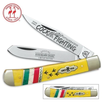 Cuchillo de Bolsillo Grúa Kissing Trapper Lucha de Gallos Edición Limitada Foto 1 de 3