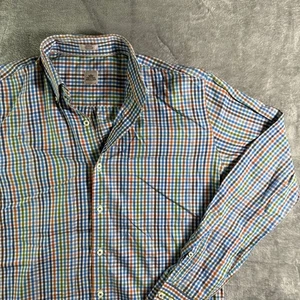 Peter Millar Herren Medium Button Down Hemd Langarm farbig kariert kariert - Bild 1 von 8