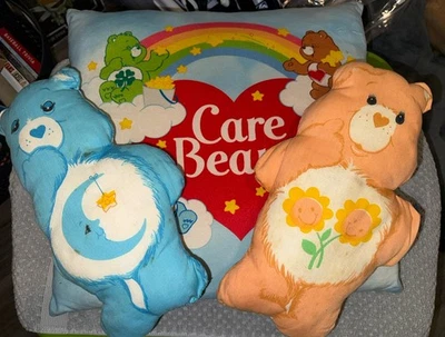 Vintage Care Bear Pillows-1980s Pillows-Bedtime And Friend Bear - Image 1 of 3
