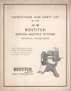 Cosechadora de alambre Boston No. 16 Múltiples * Instrucciones y Lista de Piezas * 5 Páginas - Imagen 1 de 2