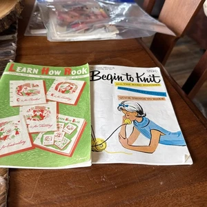 2- Booklets-Begin To Knit# 167 And Learn How Book By Coats& Clark - Picture 1 of 10