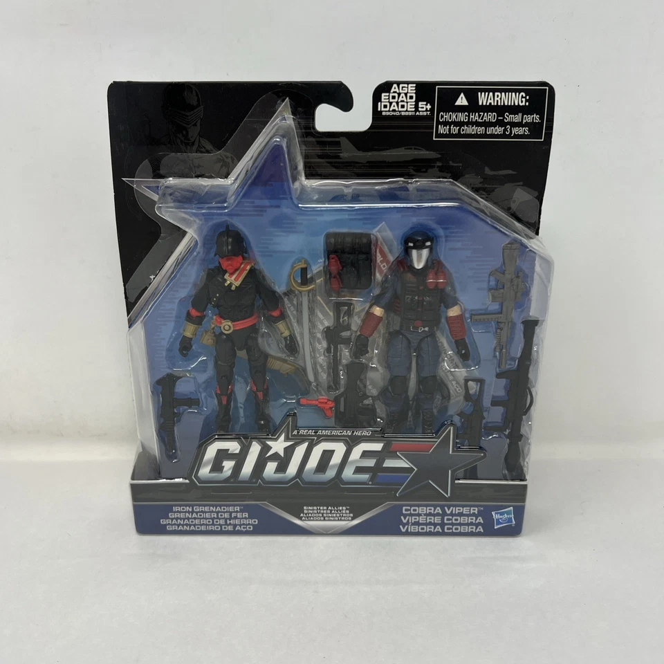 2016 Gi Joe 50th Anniversary Sinister Allies Cobra Viper Iron Grenadier Tru 2pck