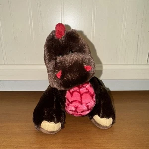 Webkinz Plush Cocoa Dinosaur No Code Brown Pink Stuffed Animal - Picture 1 of 5