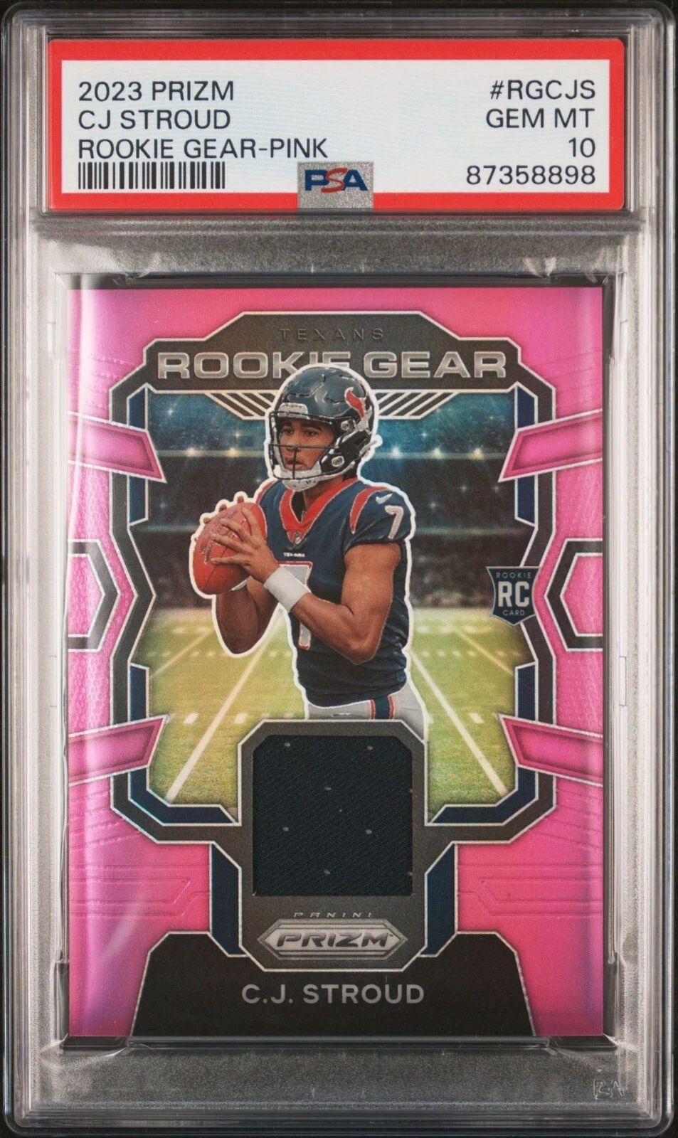 CJ Stroud 2023 Prizm #PJ-CJS Premier Jerseys - Pink Price Guide ...