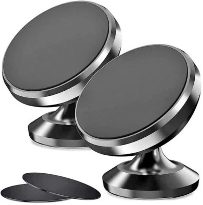 2PC Universal Magnetic Car Mount Cell Phone Holder Stand For iPhone Samsung GPS - Image 1 of 4