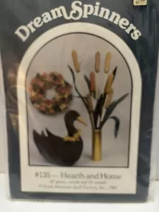 DREAM SPINNERS #135 Hearth and Home Pattern 1987 18" Goose Cattails 14" Wreath - Picture 1 of 8
