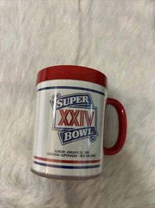 Vintage Super Bowl XXIV Louisiana Superdome New Orleans NFL USA Coffee Tea Cup - Picture 1 of 6