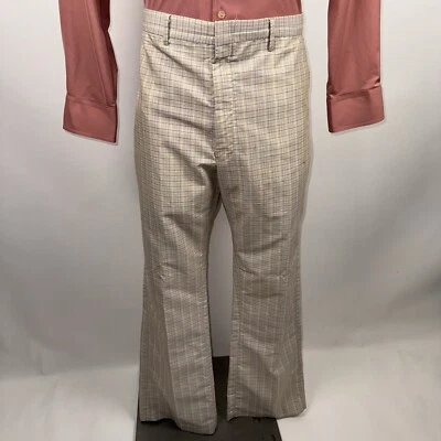 Pantalones Blair De Colección Años 70 Pierna Ancha Caddyshack Golf Feo Cuadros Nik Mod Disco Para Hombres 37 32 Foto 1 de 4