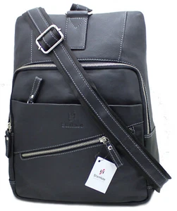Starhide Unisex Echtleder Schlinge Cross Over Schultertasche Daypack 540 schwarz - Bild 1 von 8