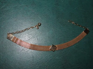 MESH GOLD TONE CHOKER NECKLACE VINTAGE PARK LANE GOLD TONE 14.5" - Picture 1 of 2