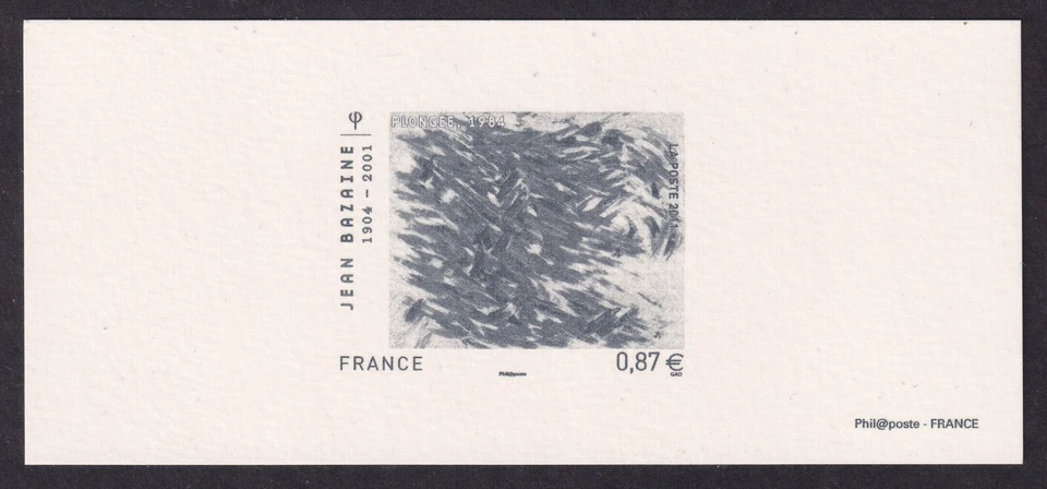 FRANCE 2011 Jean Bazaine 87c SG 4944 Imperf Proof - Image 1 of 1