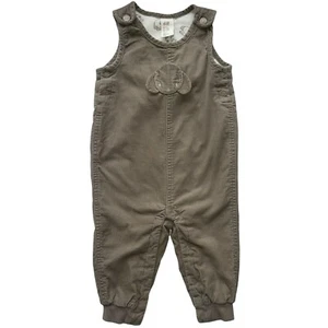 H and M Mameluco Infantil Talla 6M Oliva Taupe Bebé Body Pana Forrado Mono - Imagen 1 de 11