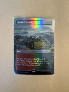 MTG Wooded Foothills MH3 0361 R NM Borderless FOIL - Picture 1 of 4