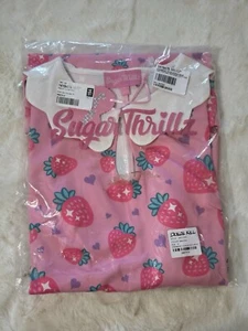 Sugar Thrillz Strawberry Print Sweet or Treat Dress NEW Size Small - Picture 1 of 3