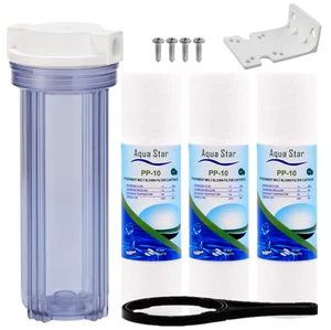 Premium Single CLEAR Water Filter System Caravan Undersink 1/2 BSP 3 cartridges - Picture 1 of 1