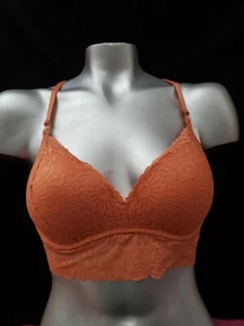 Victoria's Secret  PINK pushup padded bralette FLORAL lace strappy NWT M-L   - Picture 1 of 3