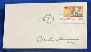ATTORE MARTIN SHEEN AUTOGRAFATO FIRMATO 1977 FDC - Foto 1 di 3