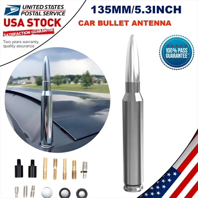 5.3" CAR Radio Antenna Mast Silver Fits For Chevrolet Silverado 1500 2006-2019 - Изображение 1 из 4