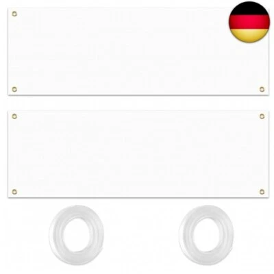 MIPIACE 2 Set Großes Leeres Banner 180x60cm - Weißes Selbst Gestalten Personalisiert M