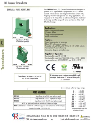 CR MAGNETICS CR5210-10 CR521010 DC Current Transducer 0-10A DC  - Image 1 of 2