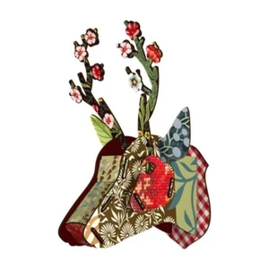 Designer Wanddeko Hirsch „Flower Blowup“ - Bild 1 von 2