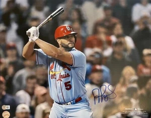 Cardinals Albert Pujols Signed 16x20 Photo Baby Blue BAS Beckett Witnessed - Picture 1 of 1
