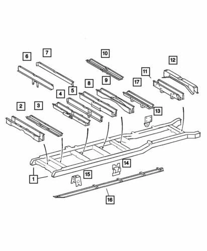 Cuadro delantero travesaño genuino Mopar 2003-2006 Dodge Sprinter 2500 5118097AA Foto 1 de 1