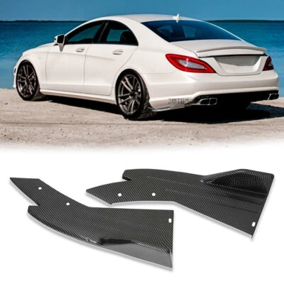 Difusor divisor de labios parachoques trasero carbono Canard para Mercedes Benz CLS C63 C300 Foto 1 de 4