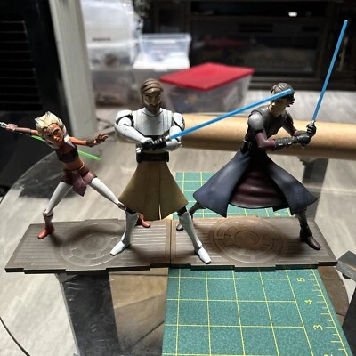 Artfx Obi-Wan Kenobi Anakin Skywalker Ahsoka Escala 7” Conjunto de Estatua Guerras Clon Foto 1 de 4