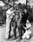 CREATURE FROM THE BLACK LAGOON GETS LAST MINUTE TOUCHUP FROM CREW 8X10 PHOTO