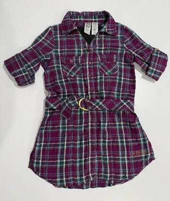 Camisa Guess Los Angeles Niñas Botón Frontal Magenta/Multi Talla L(14)-Usada Foto 1 de 4