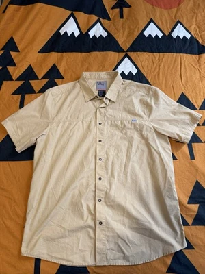 5.11 Tactical Series Mens Snap Button Short Sleeve Shirt Yellow Size Medium - Image 1 of 3