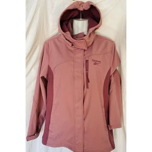 Reebok Women's Activewear Double Zip Up Hoodie Jacket Dusty Rose Sz XL Plus 18.5 - Picture 1 of 21